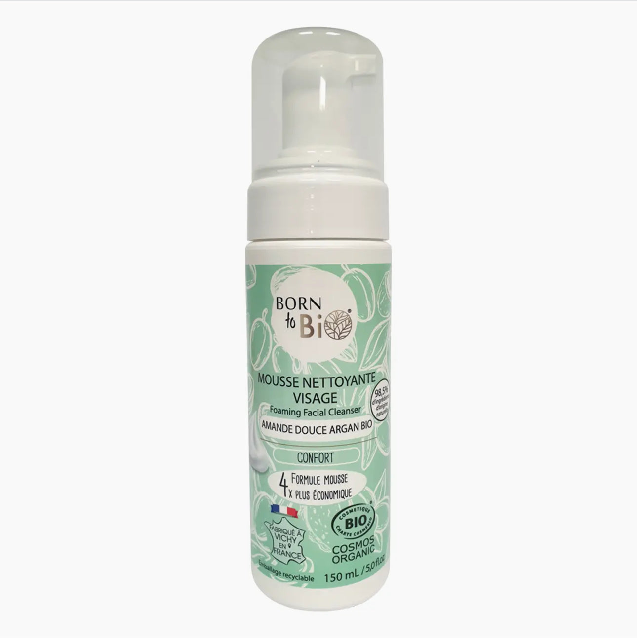 Mousse nettoyante visage Amande Douce Argan 150ml