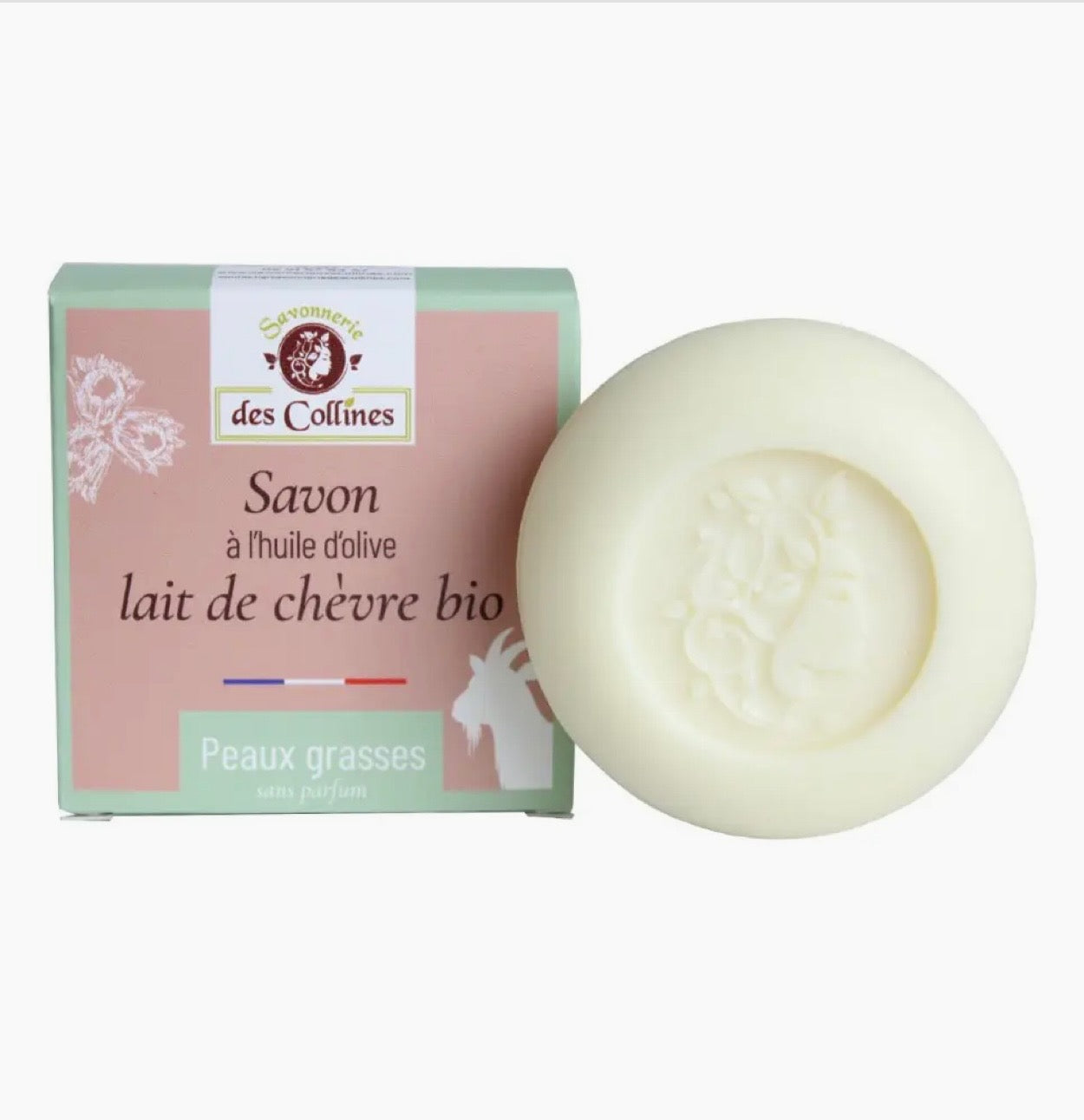 Savon lait de chèvre Bio Peaux Grasse sans parfum 100g