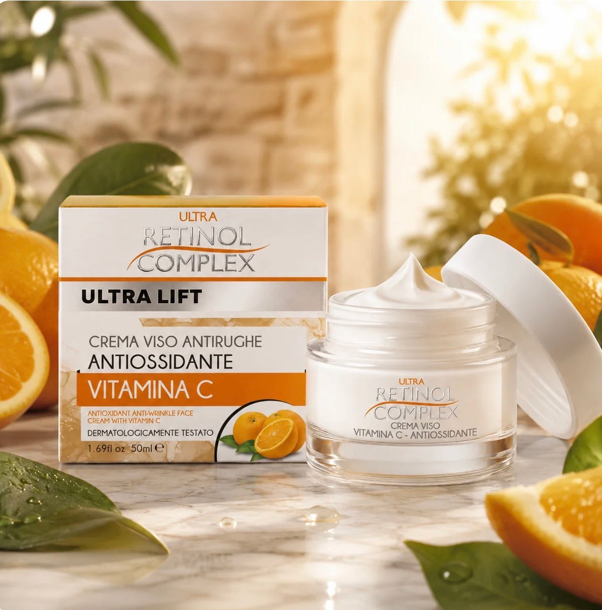 Crème visage Ultra lift Antioxydante à la vitamine C Retinol complex