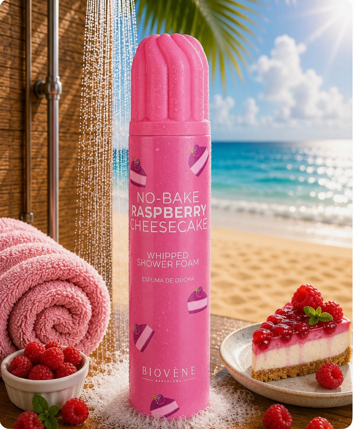 Mousse de Douche Fouettée No Bake Raspberry Cheesecake Cheesecake Gourmand à la Framboise