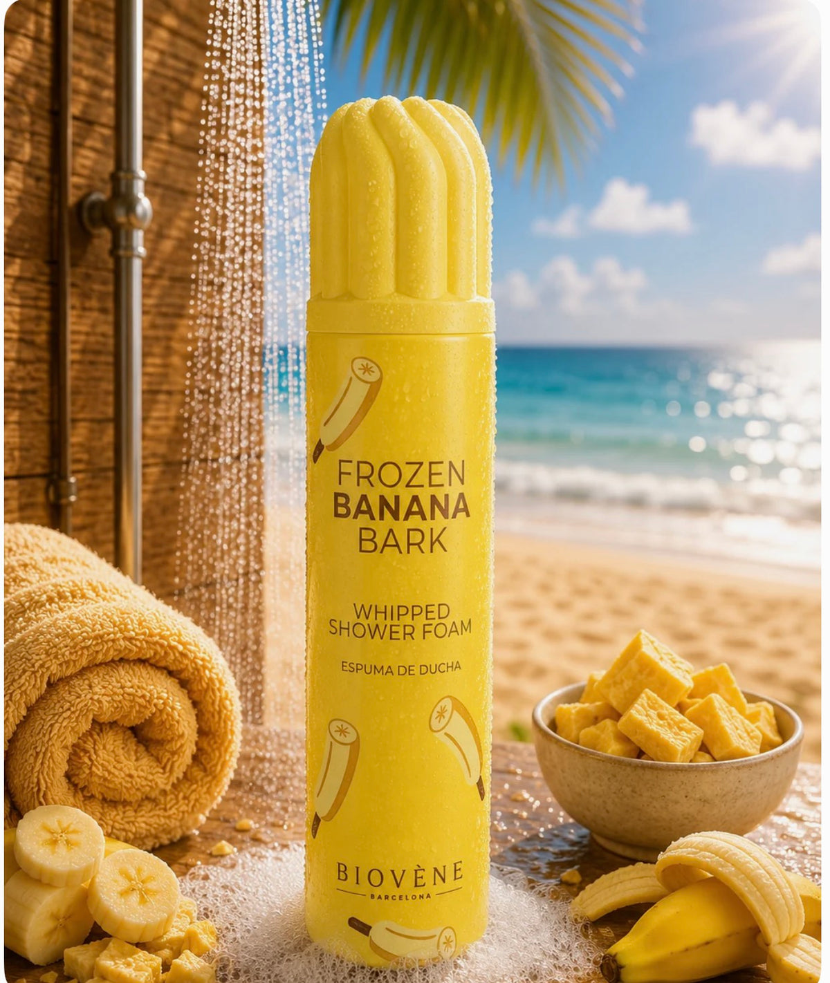Mousse de Douche Fouettée Frozen Banana Bark Banane Glacée & Chocolat Gourmand