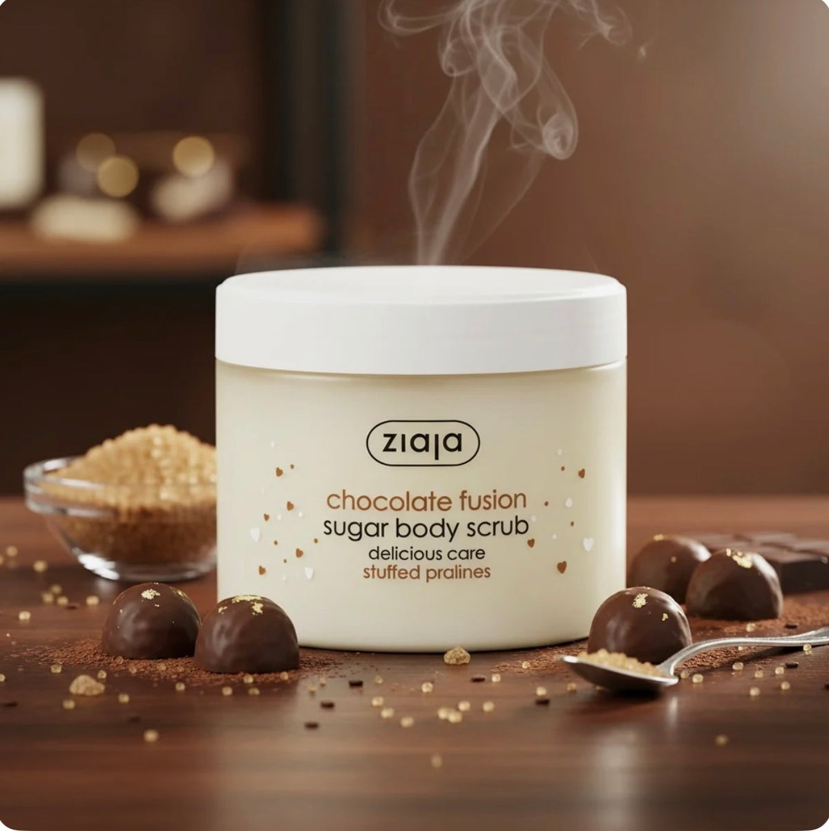 🍫 Gommage Corps Sucré Chocolat Praliné – Ziaja