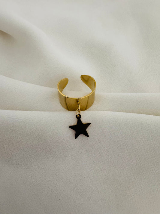 Bague breloque étoile doré