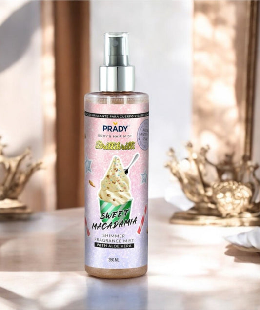 Brume corps et cheveux scintillante Sweet Macadamia 250ml